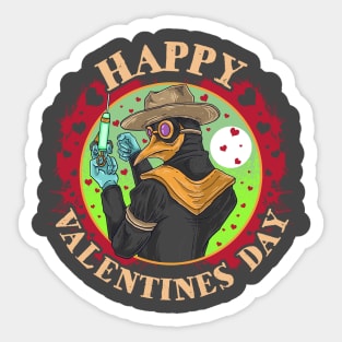 Funny Valentines Day Plague Doctor Sticker